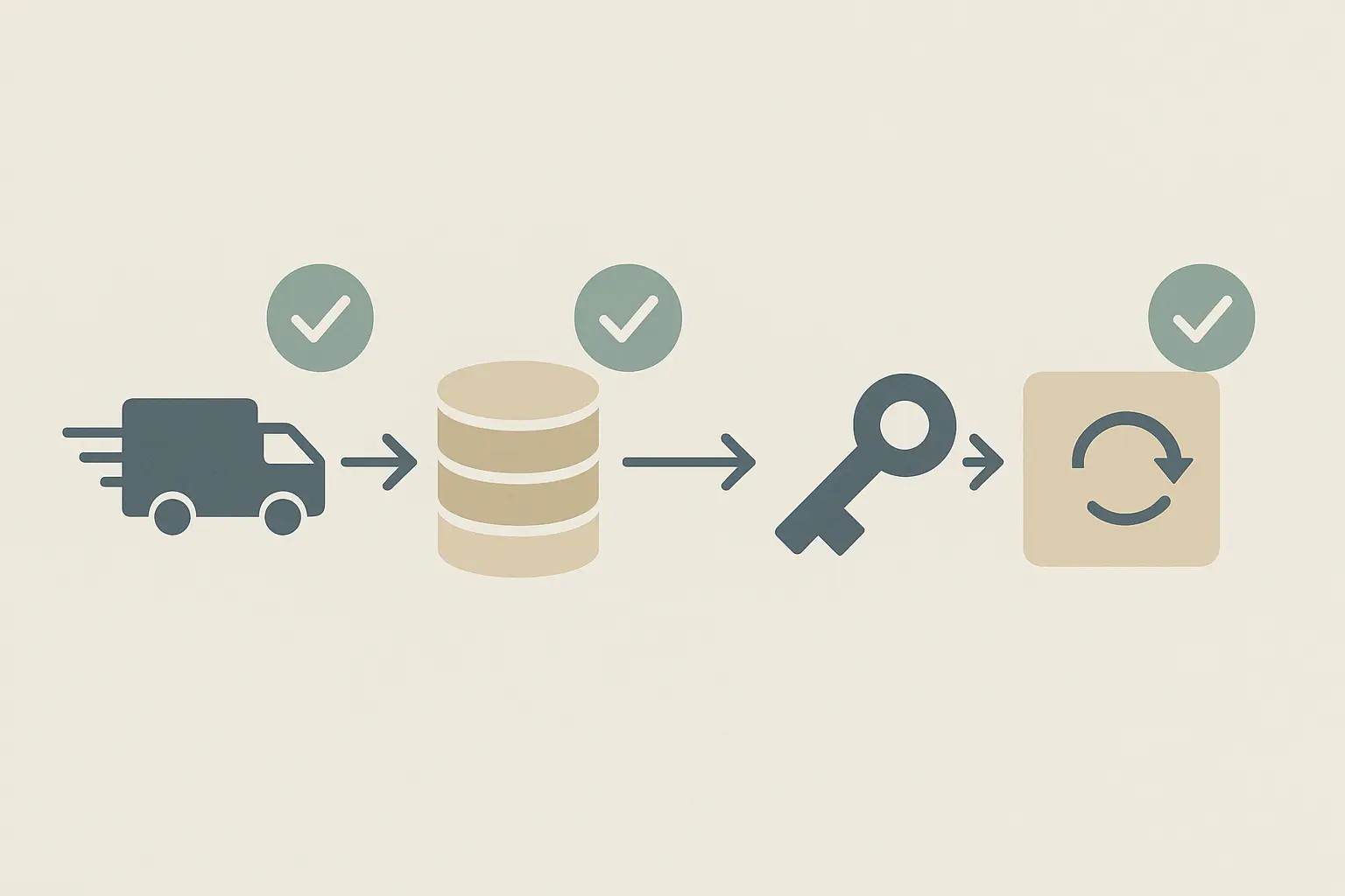 Architekturdiagramm mit Backup-Repository und KMS/HSM zur Schlüsselverwaltung im IT-Betrieb